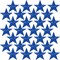 30pcs Blue Star Iron-On Patches – Embroidered Sew-On Fabric Appliques for Hats, Jackets, Clothes, Backpacks, DIY Decor & Repair, 1 Inch